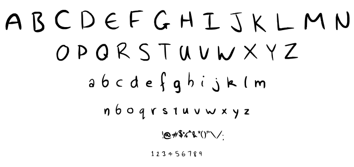 My awesomness handwriting font