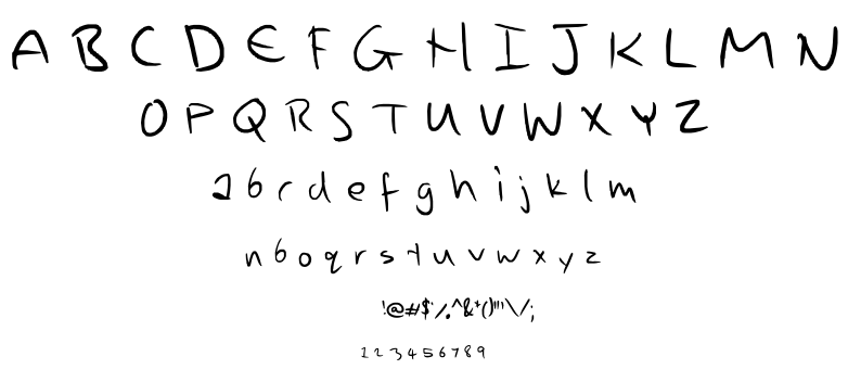 My handwriting font