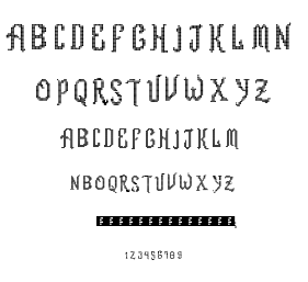 Romance fatal LCD font