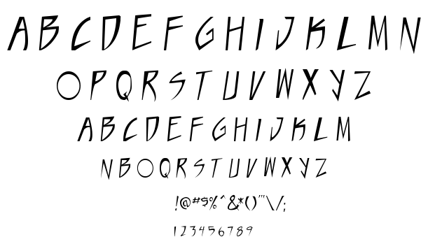 Taste of steel font