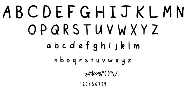 The first in a while font