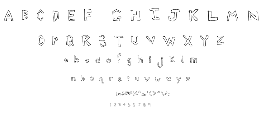 Triangular Blockage font