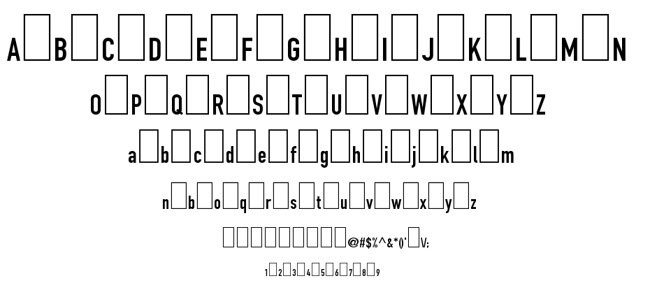 US Din Condesed font