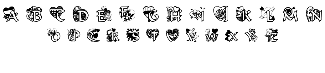VALENTINE HEARTS font