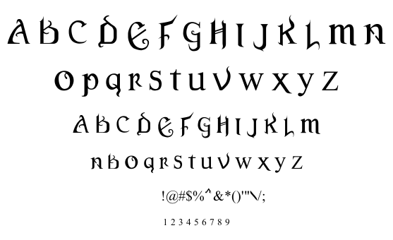 Versal Gothic font