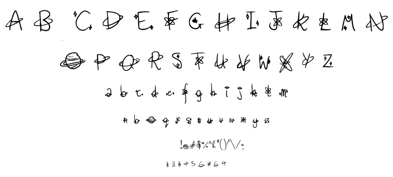 What Planet Are You From font