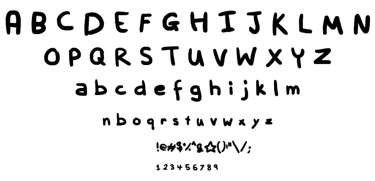 Written during an exam! font