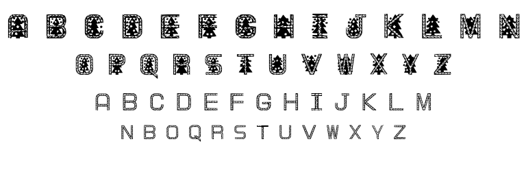 Xmas Tree font