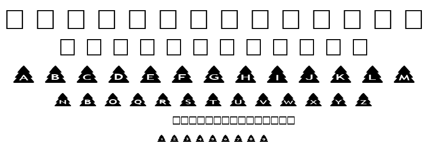 alphashapes xmas trees font