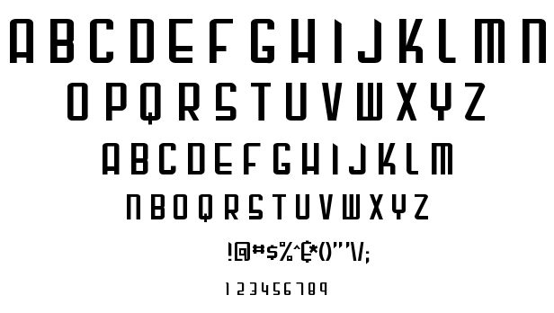 Gunblade font