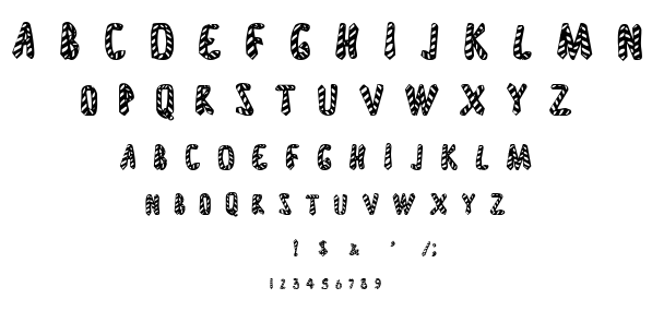 Striped Neckties font