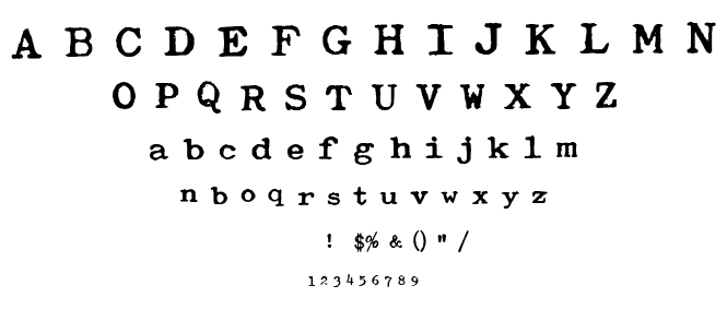 Typewriter Royal 200 font