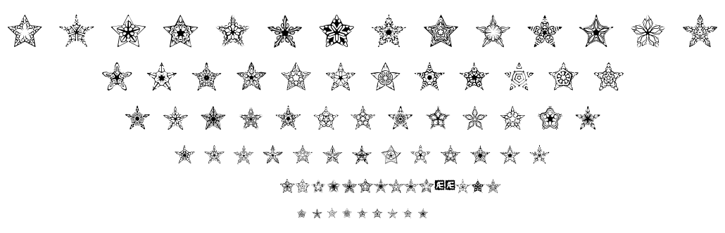 90 Stars BRK font