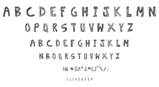 Escaned font