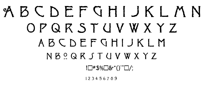 Jagged font