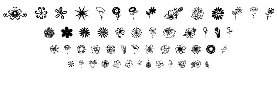Janda Flower Doodles font