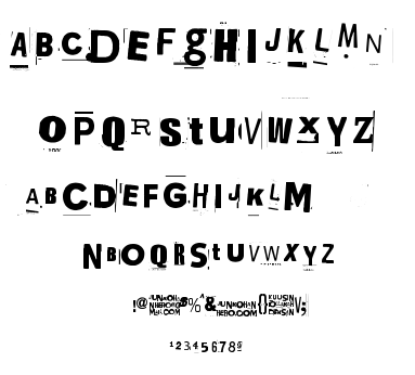 Kuusinollakahdeksan font