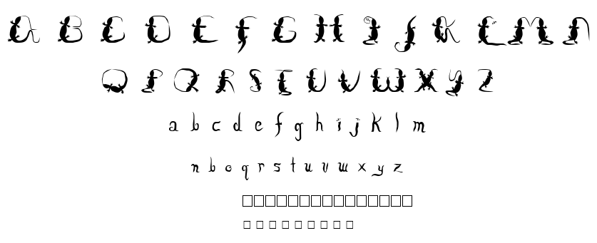 Lizzard font