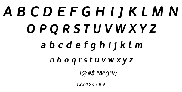 Oblik Bold Italic font