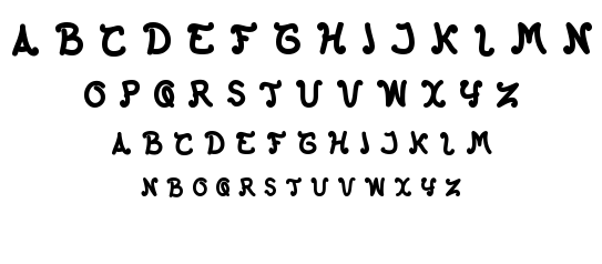 the happy face return font