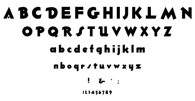 Thick Deco font