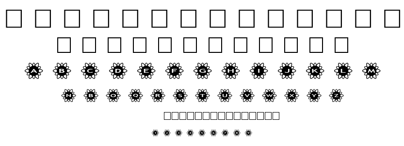 alphashapes flowers 2 font