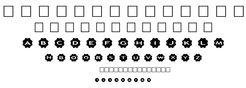 alphashapes gears 2 font