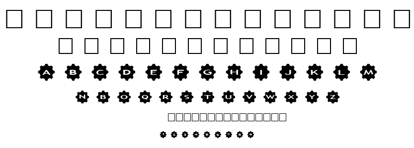 alphashapes gears 3 font
