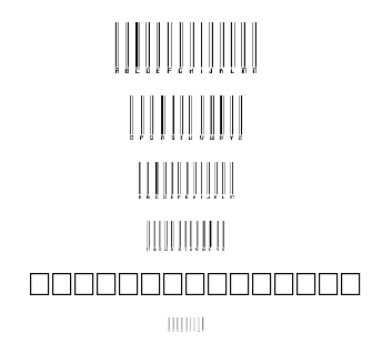 Barcoding font