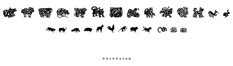 CHINESE ZODIAC TFB font