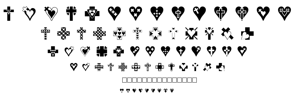 Crosses n Hearts font
