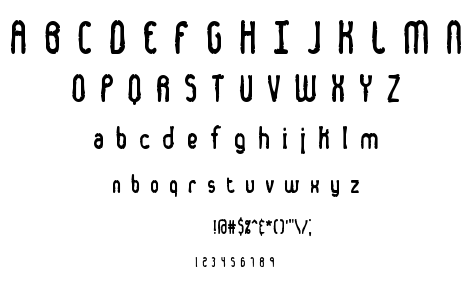 Dented font