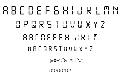 Digital Display tfb font