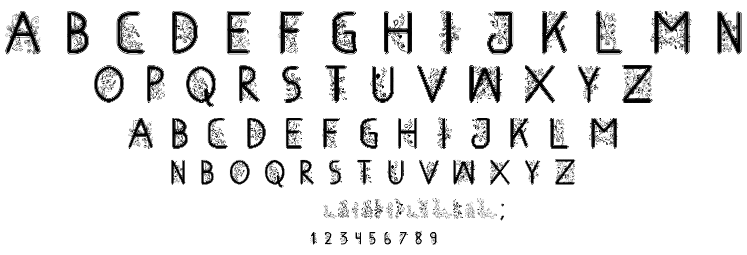 Floral Flower font