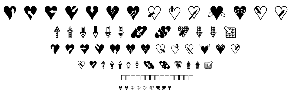 Hearts n Arrows font