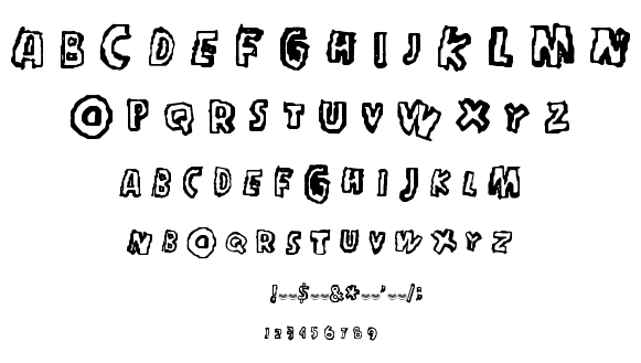 In my head font
