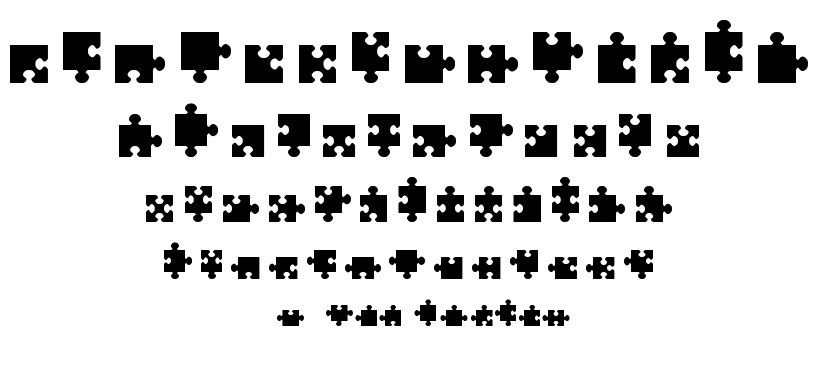 Jigsaw Pieces TFB font