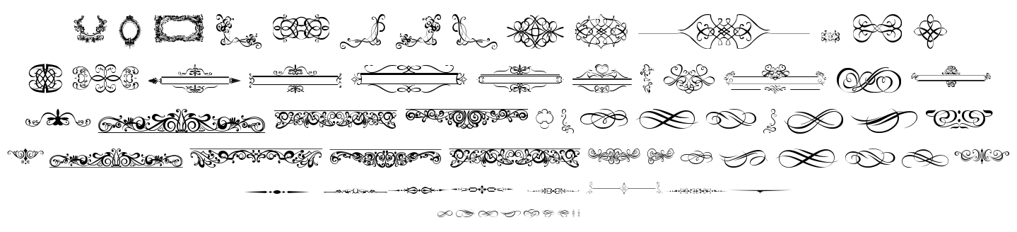 Ornaments Labels and Frames font
