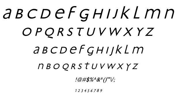Bradbury Oblique font