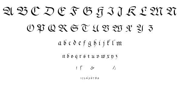 Gingko Fraktur font