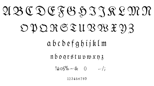 KlausBFraktur font
