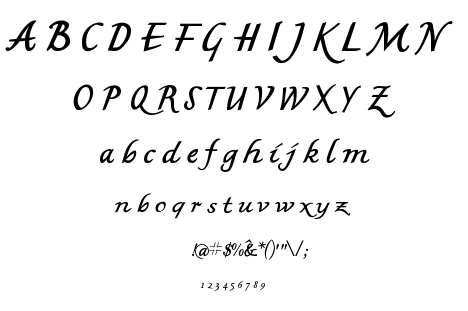 MK British Writing font