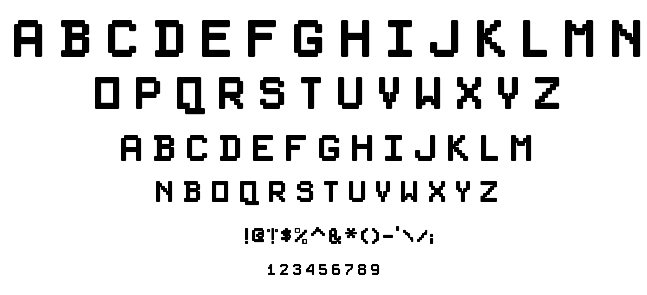 PixelSplitter font