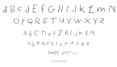 Child Written font