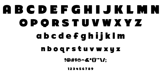 ARB-218 Big&Blunt font