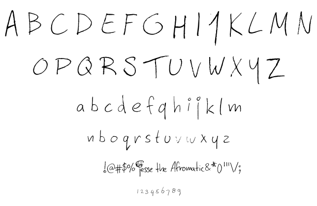 Afromatic font