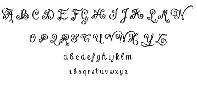 Chalk Hand Lettering Shaded font