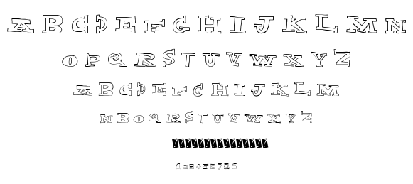 Exploded Capital font