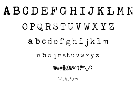 Freeky Typewriter font