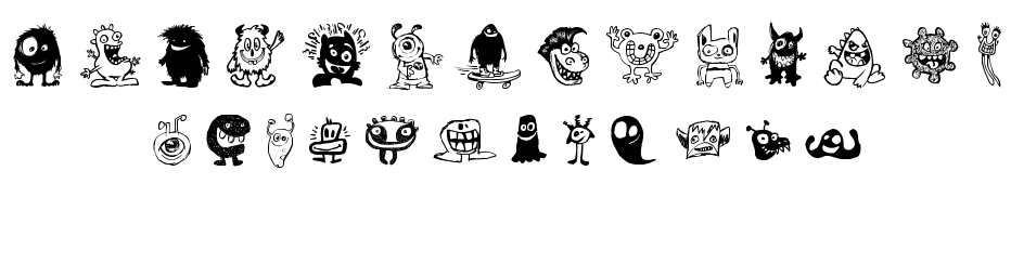 HAPPY MONSTERS font